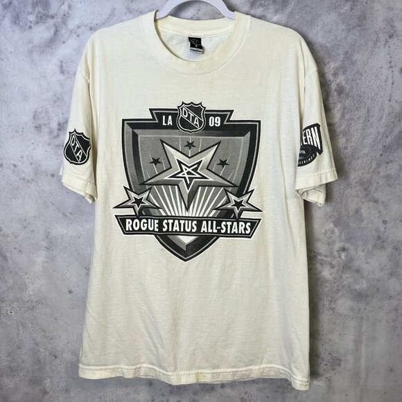 Rogue Status T Shirt Mens Large Short Sleeve Y2k White R4 - Picture 2 of 13